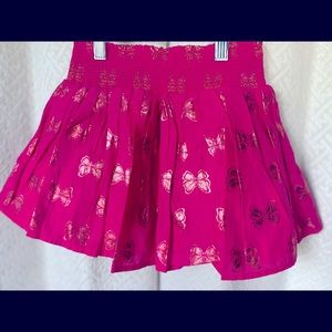 Children’s Place Skort Fuchsia w/GLD Butterflies 8